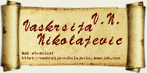 Vaskrsija Nikolajević vizit kartica